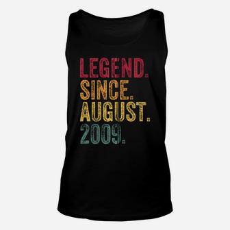 Legend Since August 2009 12Th Birthday Gift 12 Years Old Zip Hoodie Unisex Tank Top | Crazezy