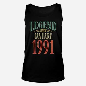 Legend Since January 1991 Birthday Gift Unisex Tank Top | Crazezy UK