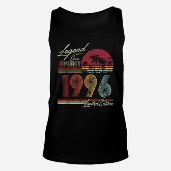 Legend Since January 1996 24Th Birthday Gift 24 Years Old Unisex Tank Top | Crazezy