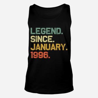 Legend Since January 1996 25Th Gift Birthday 25 Years Old Unisex Tank Top | Crazezy