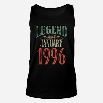 Legend Since January 1996 Birthday Gift Unisex Tank Top | Crazezy