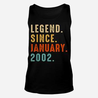 Legend Since January 2002 Gift 20 Year 20Th Birthday Gifts Unisex Tank Top | Crazezy