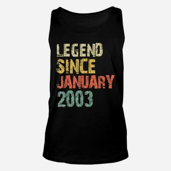Legend Since January 2003 18Th Birthday 18 Years Old Gift Unisex Tank Top | Crazezy AU