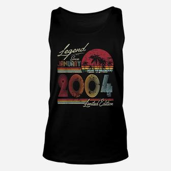 Legend Since January 2004 16Th Birthday Gift 16 Years Old Unisex Tank Top | Crazezy CA