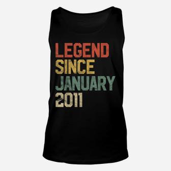 Legend Since January 2011 10Th Birthday Gift 10 Year Old Unisex Tank Top | Crazezy CA