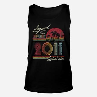 Legend Since January 2011 9Th Birthday Gift 9 Years Old Unisex Tank Top | Crazezy DE