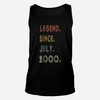 Legend Since July 2000 Shirt - Age 18Th Birthday Funny Gift Unisex Tank Top | Crazezy DE