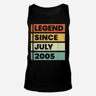 Legend Since July 2005 14Th Birthday Gift Retro Vintage Unisex Tank Top | Crazezy