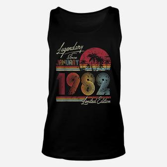 Legendary Since January 1982 38Th Birthday Gift 38 Years Old Unisex Tank Top | Crazezy DE