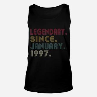 Legendary Since January 1997 25Th Birthday 25 Years Gifts Unisex Tank Top | Crazezy