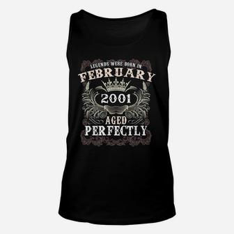 Legends Born February 2001 21St Birthday Tee For 21 Years Ol Unisex Tank Top | Crazezy CA