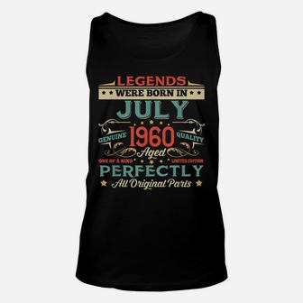 Legends Born In July 1960 Aged 59 Years Old Gifts Unisex Tank Top | Crazezy