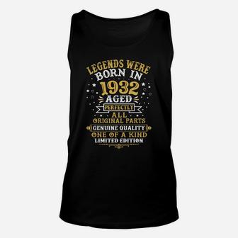 Legends Were Born In 1932 89 Years Old 89Th Birthday Gift Unisex Tank Top | Crazezy CA