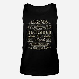 Legends Were Born In December 1951 70Th Birthday Gift Unisex Tank Top | Crazezy