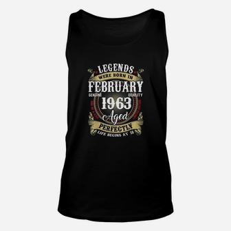 Legends Were Born In February 1963 58Th Birthday Gift Unisex Tank Top | Crazezy