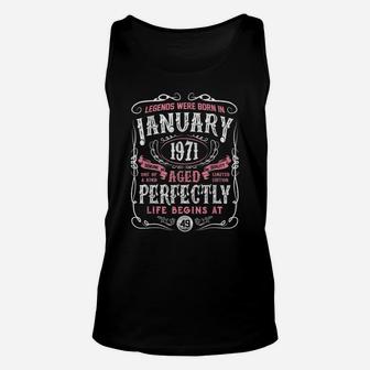 Legends Were Born In January 1971 49Th Birthday Gift Unisex Tank Top | Crazezy CA