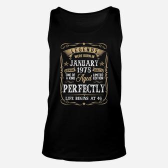 Legends Were Born In January 1975 46Th Birthday Gift Unisex Tank Top | Crazezy