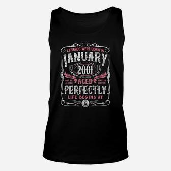 Legends Were Born In January 2001 19Th Birthday Gift Unisex Tank Top | Crazezy CA