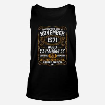 Legends Were Born In November 1971 50Th Birthday Gifts Unisex Tank Top | Crazezy CA