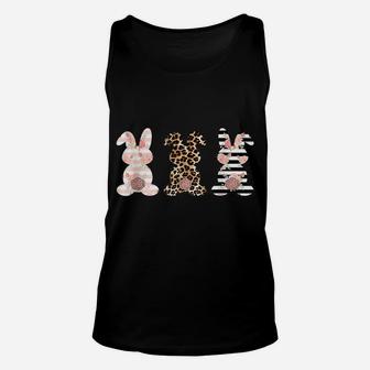 Leopard Easter Bunny Rabbit Trio Cute Easter Unisex Tank Top | Crazezy DE