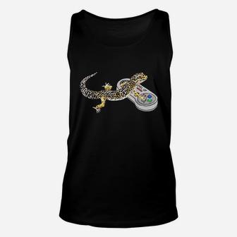 Leopard Gecko Playing Video Game Lizard N Reptiles Gamers Unisex Tank Top | Crazezy AU