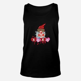 Leopard Print Gnome With Cupcake Valentine Unisex Tank Top - Monsterry CA