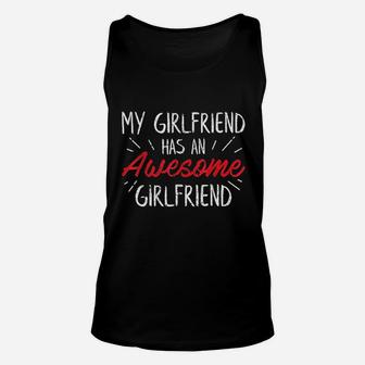 Lesbian Couple Funny Cute Valentines Day Gift Unisex Tank Top | Crazezy DE