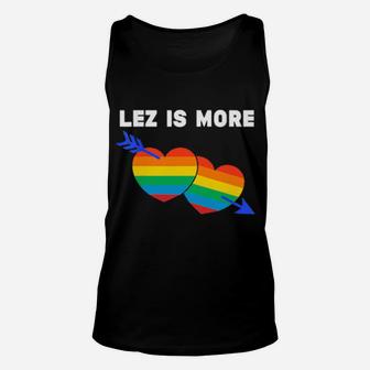 Lesbian Flag Rainbow Pride Lez Hearts Valentines Day Unisex Tank Top - Monsterry