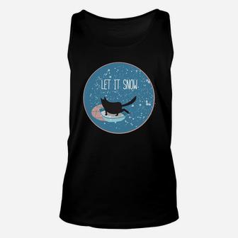 Let It Snow Funny For Pet Lovers Winter Cat Unisex Tank Top - Thegiftio