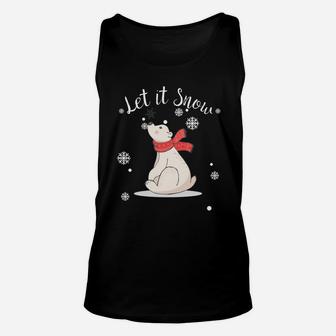 Let It Snow Polar Bear Sweatshirt Christmas Holiday Spirit Unisex Tank Top | Crazezy DE