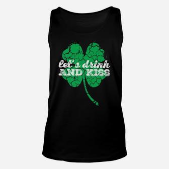 Let's Drink Kiss St Patrick's Day Premium Tshirt For Women Unisex Tank Top | Crazezy DE