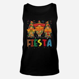Let's Fiesta Cinco De Mayo Latin Gnomes Mexican Party Poncho Unisex Tank Top | Crazezy UK