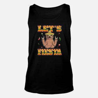 Lets Fiesta Sloth Cinco De Mayo Mexican Cute Unisex Tank Top - Thegiftio UK