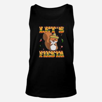 Lets Fiesta Squirrel Cinco De Mayo Mexican Cute Unisex Tank Top - Thegiftio UK