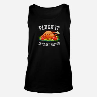 Lets Get Basted Turkey Thanksgiving Dinner Gift Unisex Tank Top - Thegiftio UK