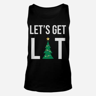 Let’S Get Lit Funny Christmas Holiday Drinking Unisex Tank Top | Crazezy CA