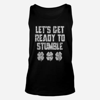 Let's Get Ready To Stumble St Paddys Day Distressed Unisex Tank Top - Thegiftio UK