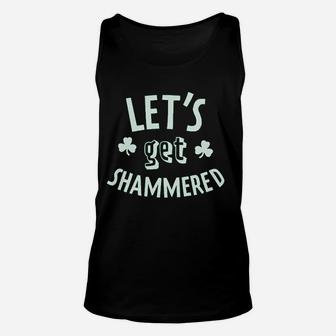 Lets Get Shammered Funny Green Drinking Unisex Tank Top | Crazezy CA