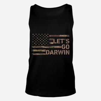 Let’S Go Darwin American Flag Camo Women Men Lets Go Darwin Unisex Tank Top | Crazezy
