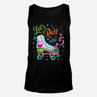 Let's Rolling Into 5 Years Old 5Th Birthday Skating Unicorn Unisex Tank Top | Crazezy AU