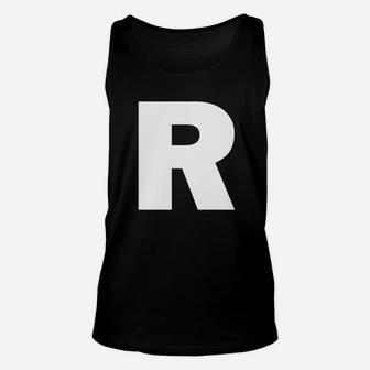 Letter R Shirt Alphabet Monogram Initial T-Shirt Unisex Tank Top | Crazezy DE