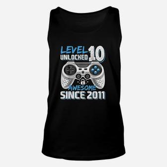 Level 10 Unlocked Awesome 2011 Video Game 10Th Birthday Unisex Tank Top | Crazezy
