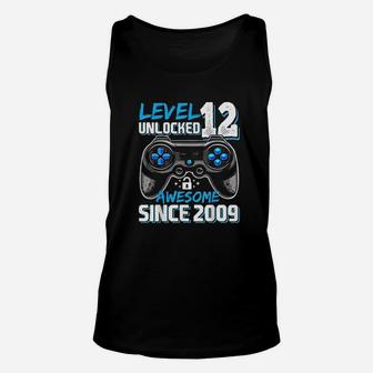 Level 12 Unlocked Awesome 2009 Video Game 12Th Birthday Gift Unisex Tank Top | Crazezy DE