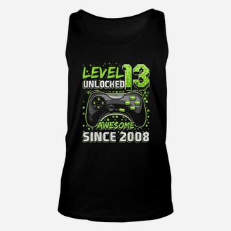 Level 13 Unlocked Awesome 2008 Video Game 13Th Birthday Unisex Tank Top | Crazezy