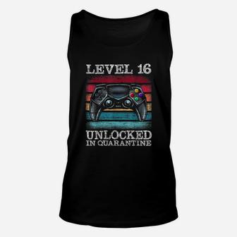 Level 16 Unlocked Gamer 16Th Birthday Teenager Unisex Tank Top | Crazezy