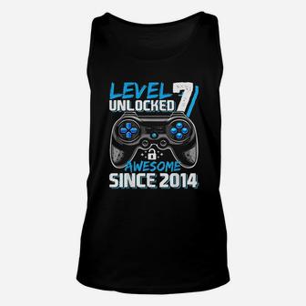 Level 7 Unlocked Awesome 2014 Video Game 7Th Birthday Unisex Tank Top | Crazezy AU