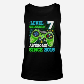 Level 7 Unlocked Awesome 2015 Video Game 7Th Bday Party Unisex Tank Top | Crazezy CA