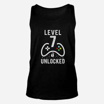 Level 7 Unlocked Video Game 7Th Birthday Unisex Tank Top | Crazezy DE