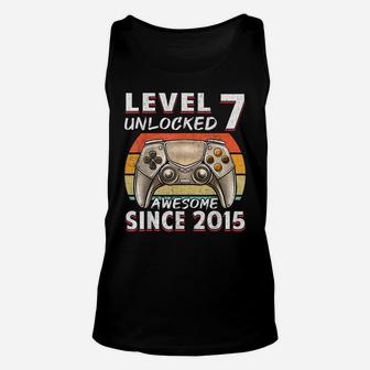 Level 7 Unlocked Video Gamer 7 Years Old 7 Birthday Gifts Unisex Tank Top | Crazezy UK