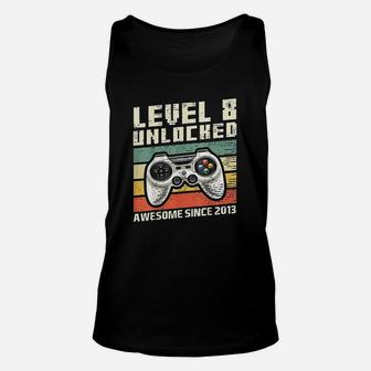 Level 8 Unlocked Awesome 2013 Video Game 8Th Birthday Gift Unisex Tank Top | Crazezy AU
